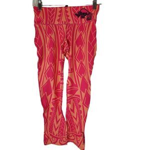 New NWOT‎ Zoot Baby Rhino Womens Running Workout Leggings Small Pink Tribal